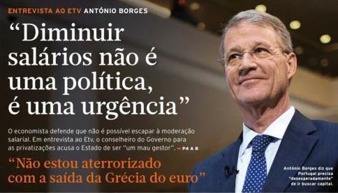 António Borges ANTNIO BORGES E O PSD OU COMO ALGUM QUE GANHA 225 MIL EUROS LIVRE