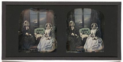 Antoine Claudet Stereodaguerreotype of Mrs Antoine Claudet c 1853 by