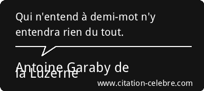 Antoine Garaby de La Luzerne Citation Rien Mot Demi Antoine Garaby de la Luzerne Phrase n