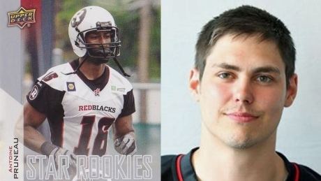 Antoine Pruneau Marcus Henry subs for Redblacks rookie in trading card