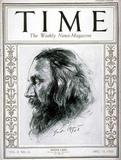 Anton Lang TIME Magazine Cover Anton Lang Dec 17 1923 Religion Bavaria