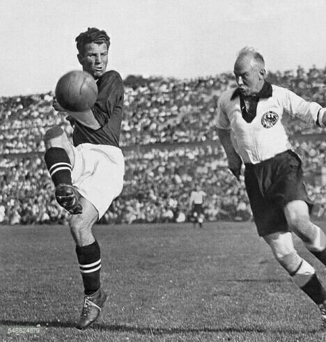 Anton Schall Germany 0 Austria 6 in May 1931 in Berlin Anton Schall scores one