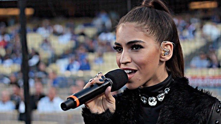 Antonella Barba Antonella Barba sings National Anthem at Dodger Stadium 2016 YouTube