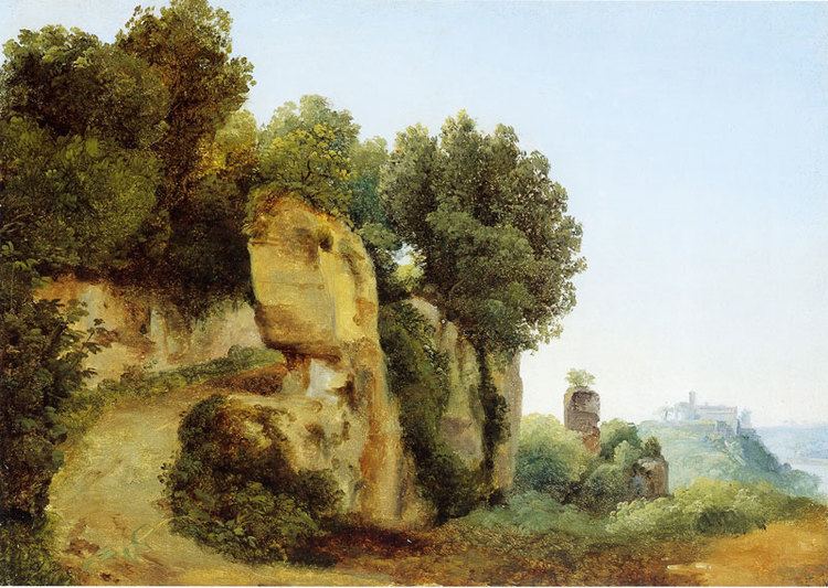 Antonie Sminck Pitloo Sminck Pitloo View of the Aventine hill from the Palatine in Rome