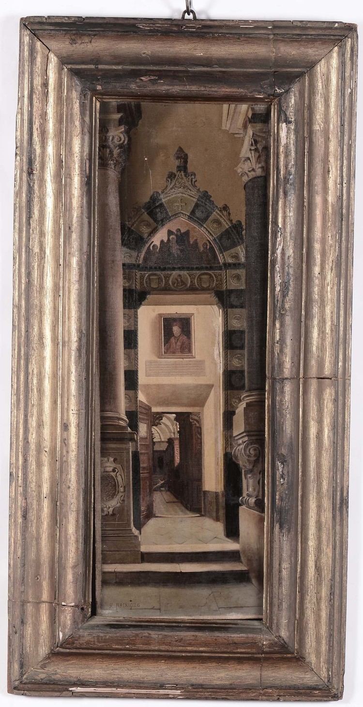 Antonio Frixione Antonio Frixione 18431914 Interno di chiesa olio su tela cm