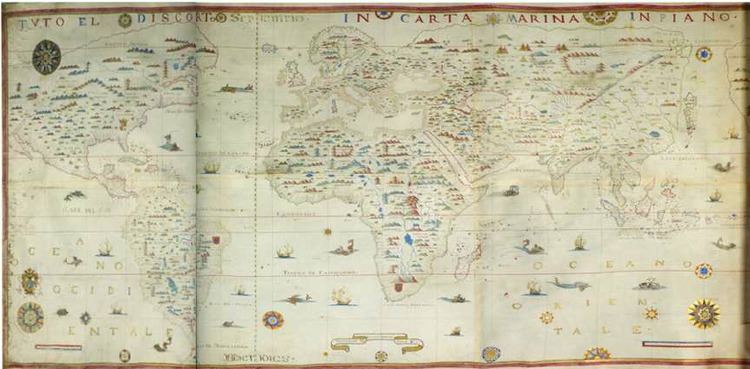 Antonio Millo World map authored by Antonio Millo sixteenth century Figure