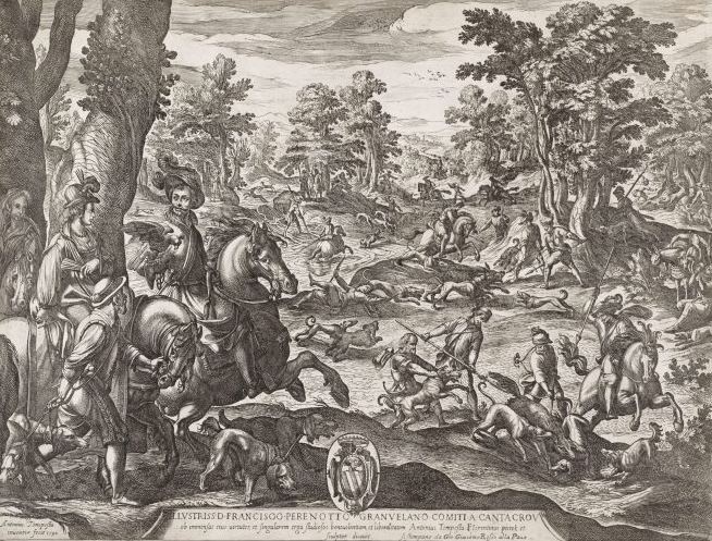 Antonio Tempesta The great stag and boar hunt 1590 by Antonio Tempesta