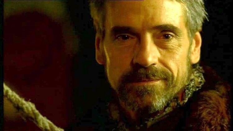 Jeremy Irons as Antonio while smiling in a scene from the 2004 romantic drama film, The Merchant of Venice