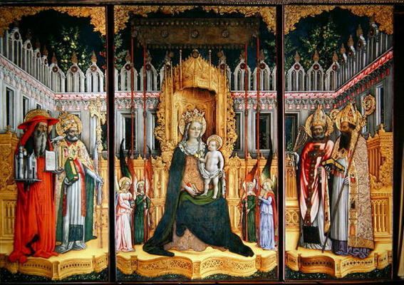 Antonio Vivarini The Virgin Enthroned with Saints Jerome Antonio