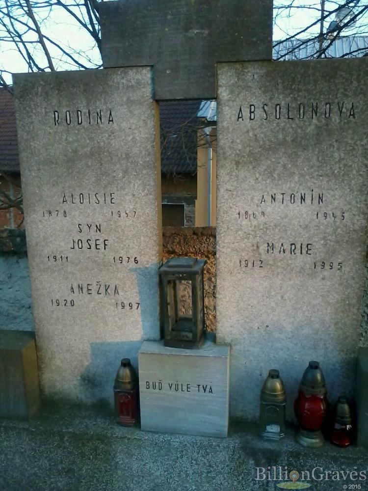 Antonín Absolon Grave Site of Antonn Absolon 18601945 BillionGraves