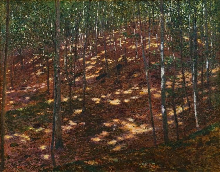 Antonín Slavíček FileAntonn Slavek Slunce v lese 1898 olej na pltn 90 x 115