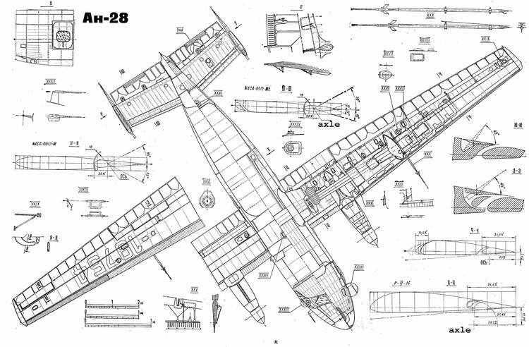 Antonov An-28 Antonov AN28 Blueprint Download free blueprint for 3D modeling