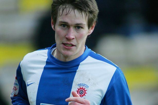 Antony Sweeney Antony Sweeney and Simon Walton battle for Hartlepool