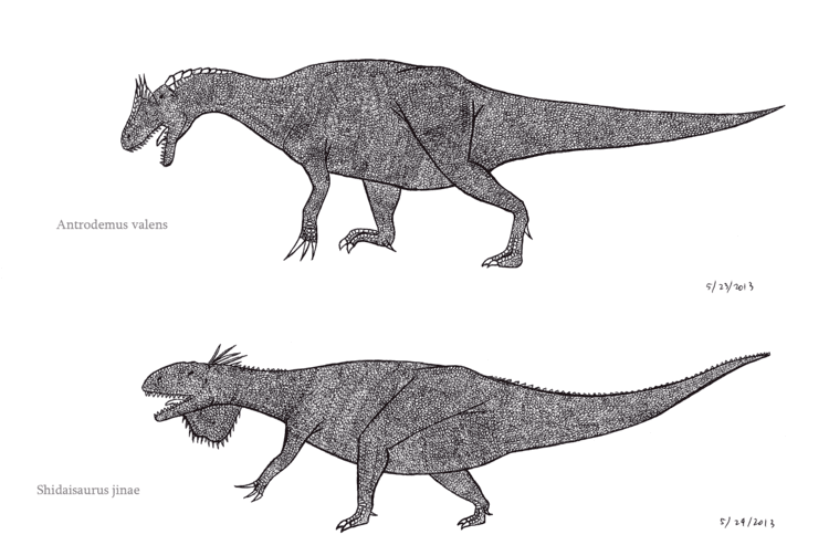 Antrodemus Antrodemus and Shidaisaurus by SpinoInWonderland on DeviantArt
