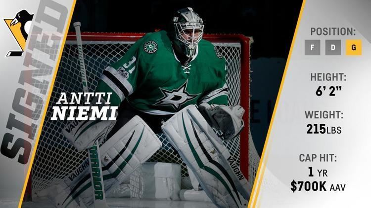 Antti Niemi (ice hockey) Penguins Sign Goaltender Antti Niemi to a OneYear Contract NHLcom