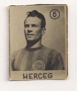 Antun Herceg Antun Herceg FC Partisan Belgrade Yugoslavia Football Card 1950s