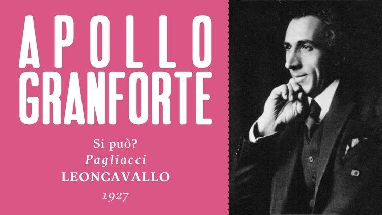 Apollo Granforte Apollo Granforte Si pu Prologo Pagliacci 1927 YouTube