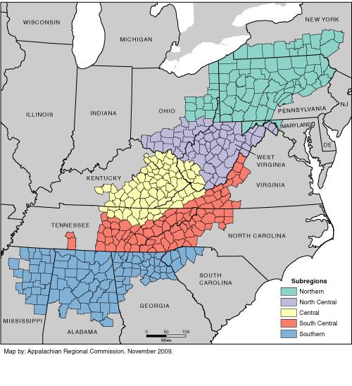 Appalachia Subregions in Appalachia Appalachian Regional Commission