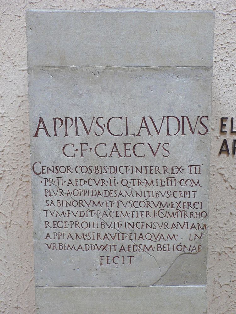 Appius Claudius Caecus Elogium of Appius Claudius Caecus Elogium of Appius Claudi Flickr