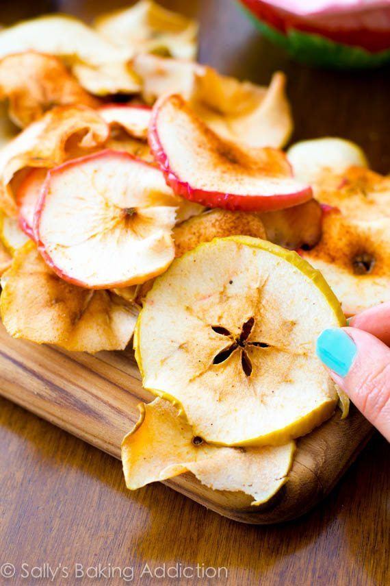 Apple chips Baked Cinnamon Apple Chips Sallys Baking Addiction