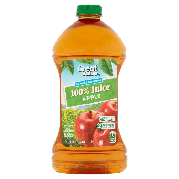 Apple juice Great Value 100 Apple Juice 96 Fl Oz Walmartcom