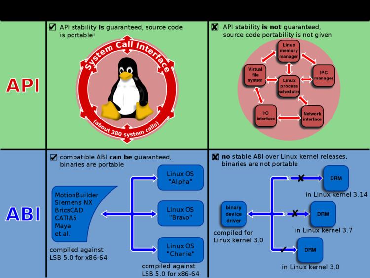 Application binary interface