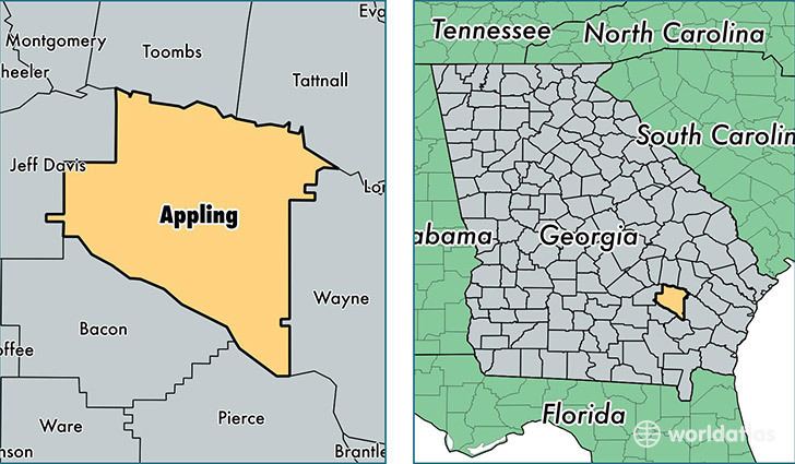 Appling County, Georgia wwwworldatlascomimguscounty695applingcount