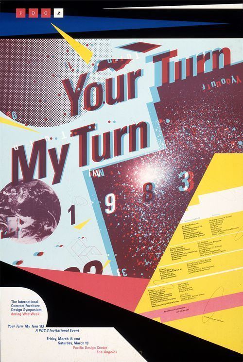 April Greiman April Greiman Graphic Designer Your Turn My Turn 3D poster 1983