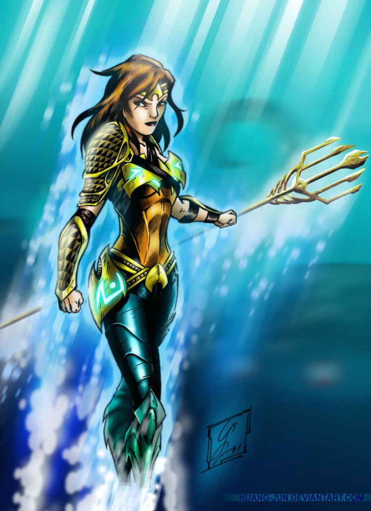 Aquawoman Justice League of Themyscira Aqua Woman by HuangJun on DeviantArt