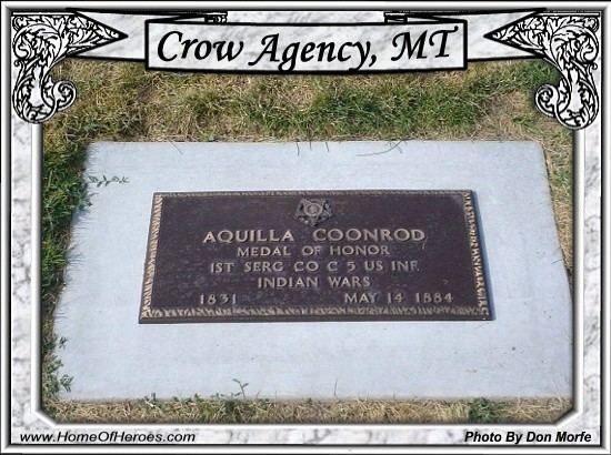 Aquilla Coonrod Photo of Grave site of MOH Recipient Aquilla Coonrod aka Coonrad