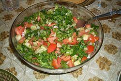 Arab salad httpsuploadwikimediaorgwikipediacommonsthu