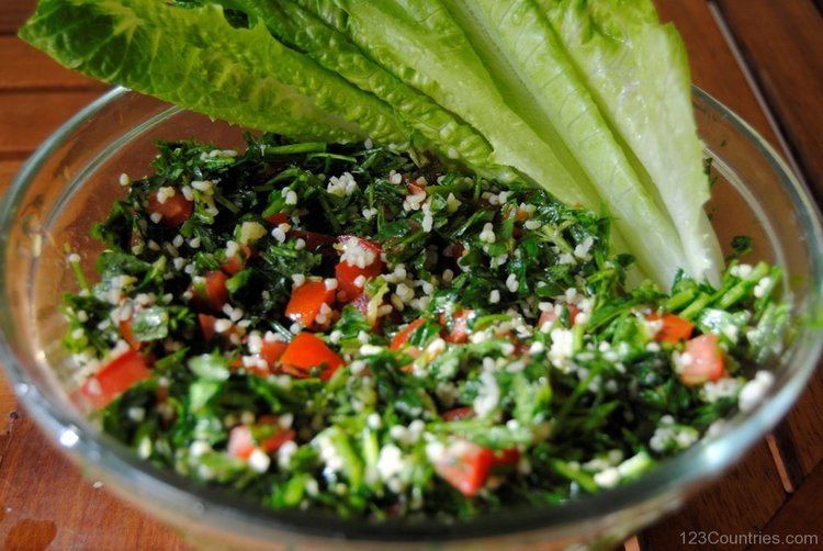 Arab salad Arab Salad National Dish Of Palestine 123Countriescom