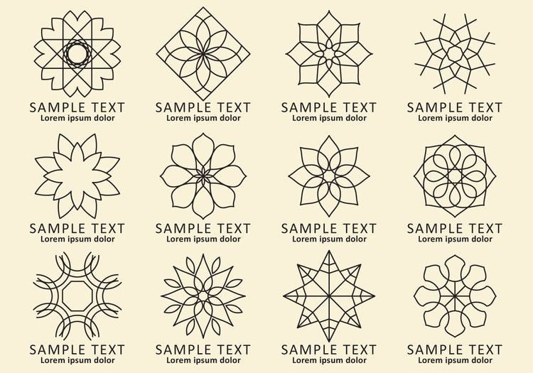 Islamic Arabesque flower patterns