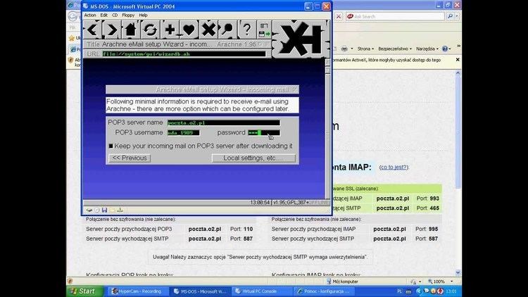 Arachne (web browser) How preparing Arachne web browser in Microsoft Virtual PC 2004 on MS