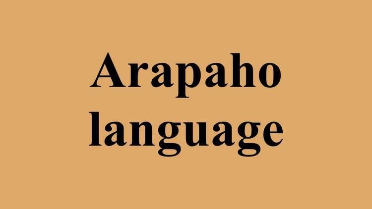 Arapaho language Arapaho language YouTube