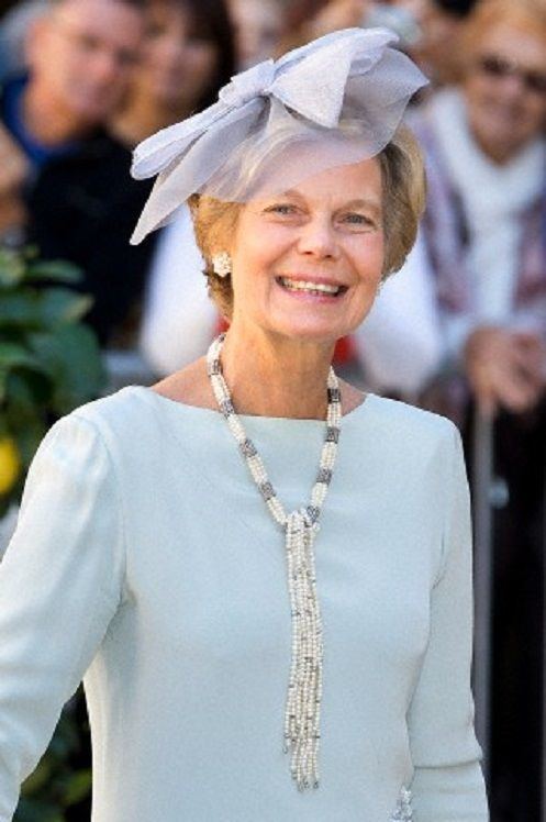 Archduchess Marie Astrid of Austria Archduchess Marie Astrid of Austria hat details during the