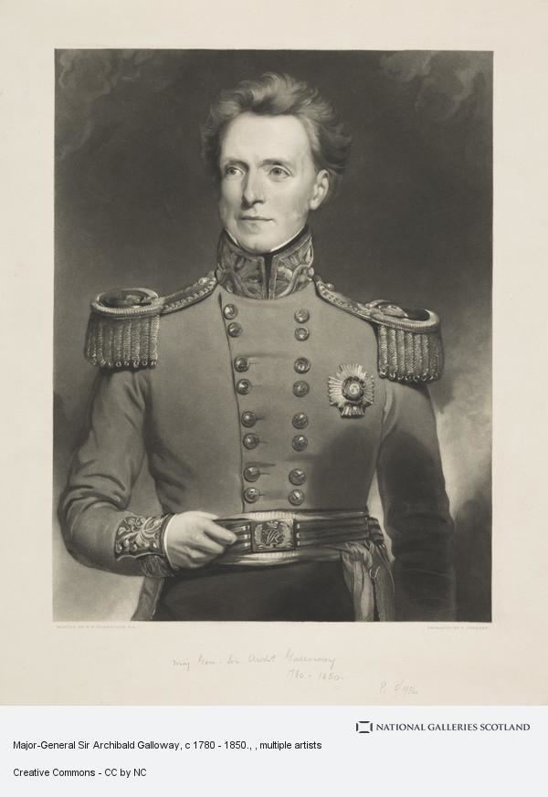Archibald Galloway MajorGeneral Sir Archibald Galloway c 1780 1850 National