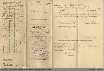 Archibald Harley Mortgage Issued to Stewart Jarvis by Archibald Harley County of