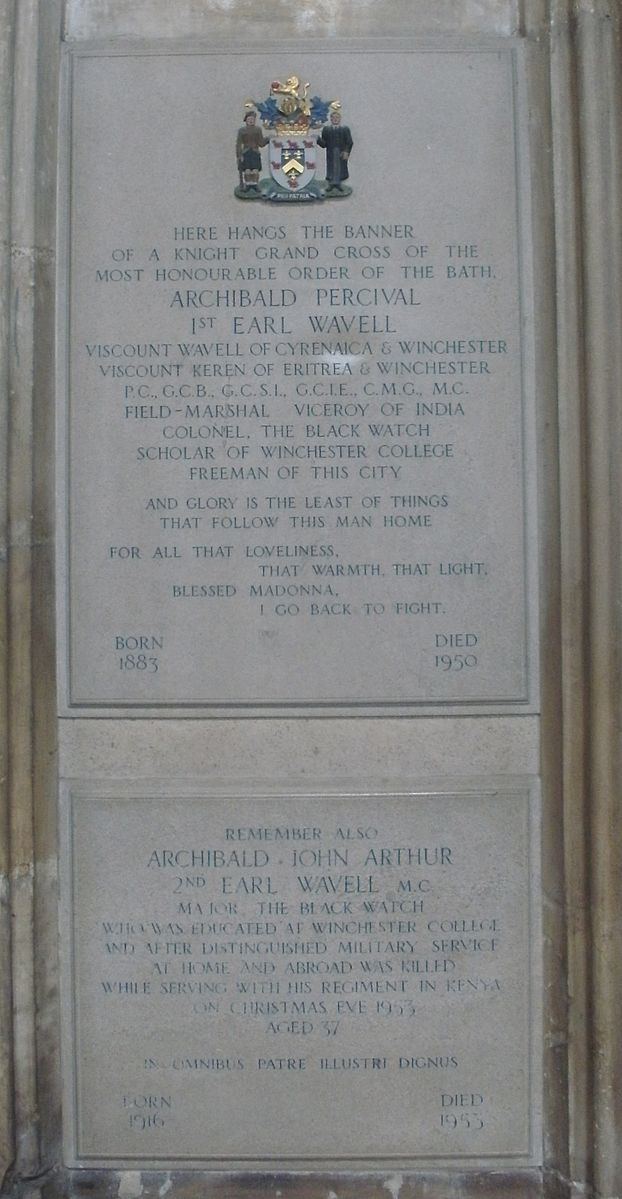 Archibald Wavell, 2nd Earl Wavell