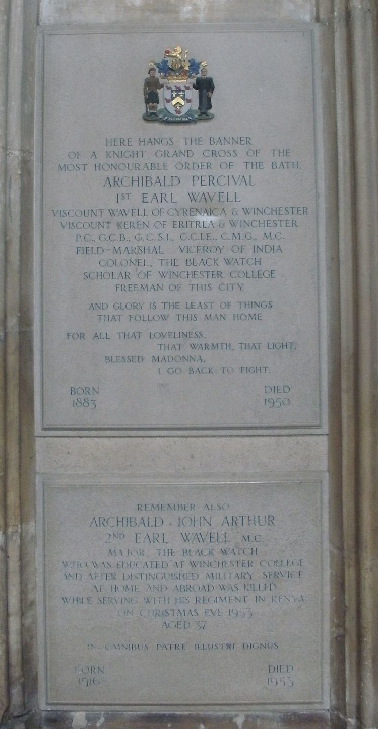 Archibald Wavell, 2nd Earl Wavell Archibald Wavell 2nd Earl Wavell Wikipedia