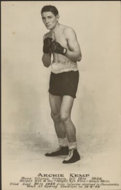 Archie Kemp Portrait of boxer Archie Kemp picture