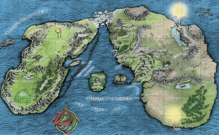 A map of Middle-Earth and the undying lands