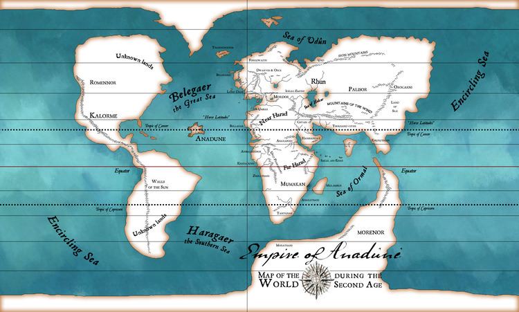 Map of the World during the second age