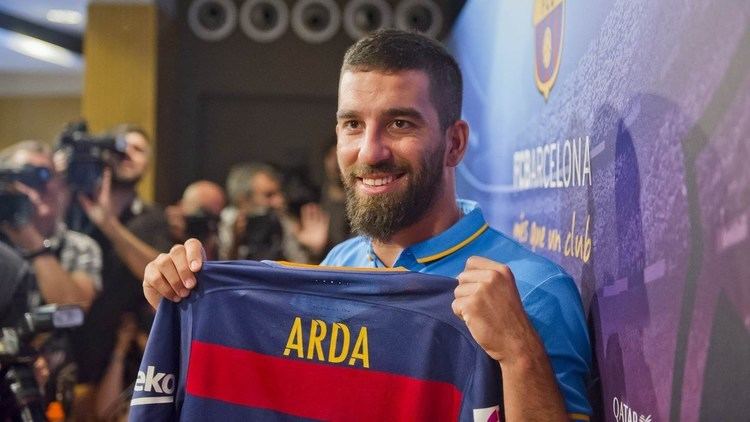 Arda Turan Presentation of Arda Turan as a FC Barcelona player YouTube