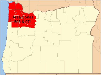 Area codes 503 and 971