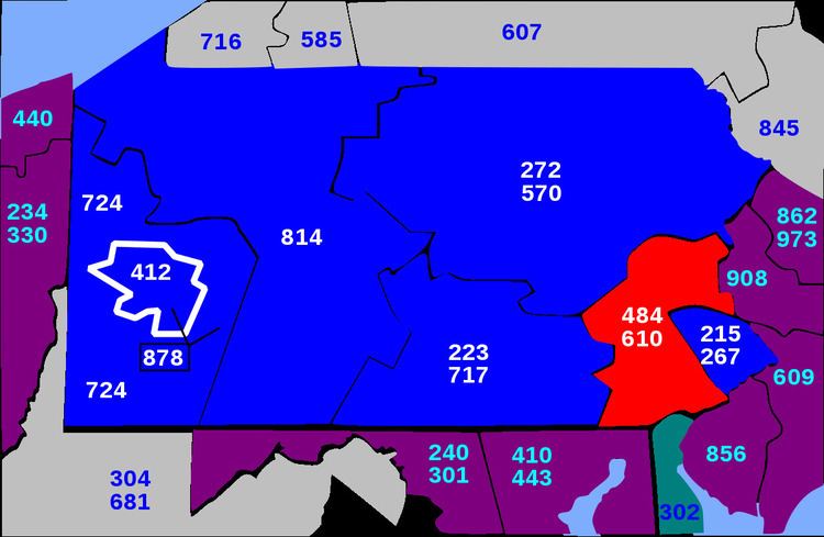Area codes 610 and 484