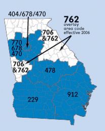 Area codes 706 and 762