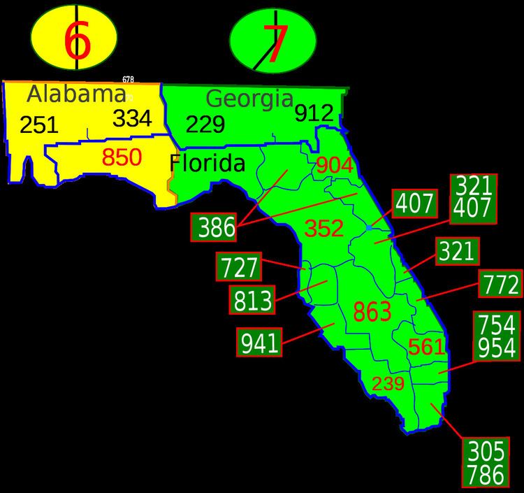 Area codes 754 and 954