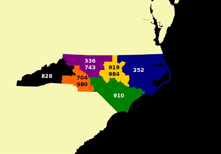 Area codes 919 and 984