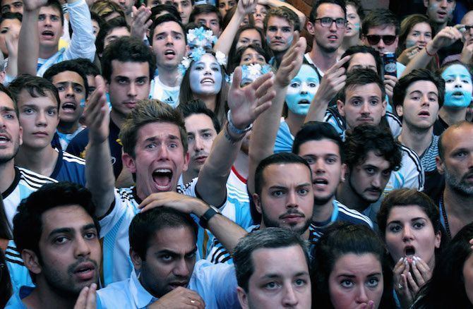 Argentines Mourning the Death of the World Cup with London39s Weeping Argentines
